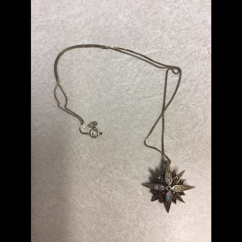925 silver and crystal Star pendent necklace